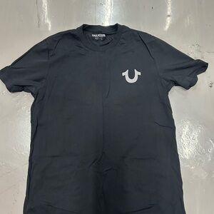 True Religion Black T-Shirt with White Logo